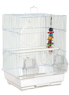 DAYANG Light Weight Hanging Bird Cage For Small And Medium Birds White 35X28X46cm  - Image 3