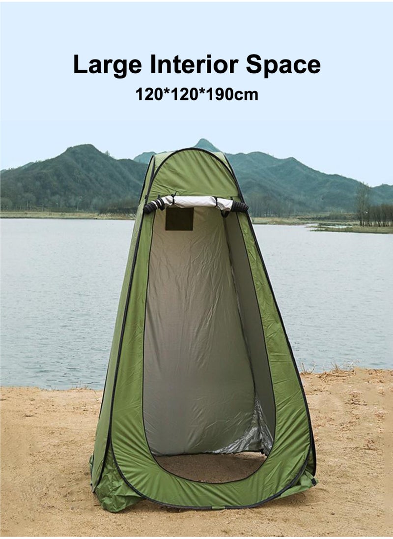 YooA Portable Pop-up Camping Tent for Toilet Changing Clothes and Showers, 2-Window, Rainproof and Sunscreen, Privacy Pop-Up Tent for Hiking Fishing Camping Outdoor Activities (Brown, 120 x 120 x 190cm)  - Image 4