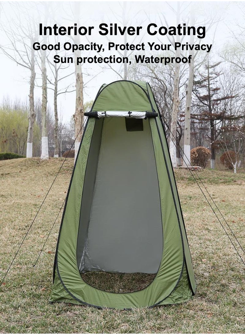 YooA Portable Pop-up Camping Tent for Toilet Changing Clothes and Showers, 2-Window, Rainproof and Sunscreen, Privacy Pop-Up Tent for Hiking Fishing Camping Outdoor Activities (Brown, 120 x 120 x 190cm)  - Image 5