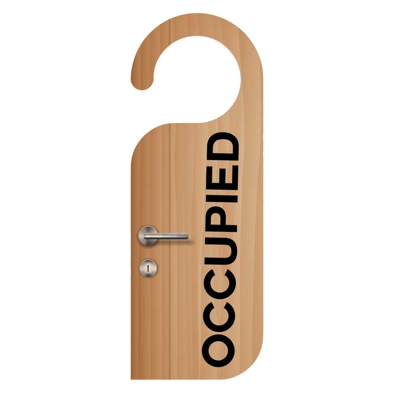 ASHVAH Occupied Door Hanger/DND Sign, Do not Disturb Door Knob Hanger/Door Tag for Bedroom, Couple, Studyroom, Home, Office, Meeting, Sleeping D-065 - Image 4