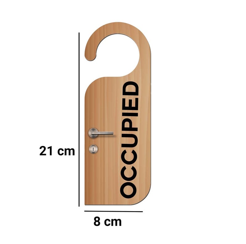 ASHVAH Occupied Door Hanger/DND Sign, Do not Disturb Door Knob Hanger/Door Tag for Bedroom, Couple, Studyroom, Home, Office, Meeting, Sleeping D-065 - Image 3