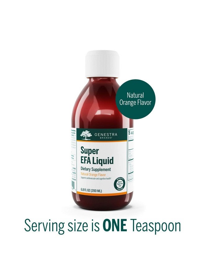 جنيسيس Genestra Brands Super EFA Liquid | يدعم صحة القلب والأوعية الدموية وتطور الدماغ والعينين والأعصاب لدى الأطفال* | 6.8 أونصة سائلة | نكهة البرتقال الطبيعية - Image 3