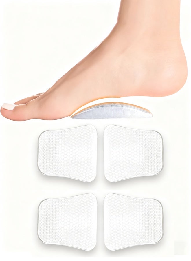4PCS Arch Support Inserts Women for Flat Feet, Gel Arch Inserts for Plantar Fasciitis Relief, Non-Slip Arch Support Pads, Two-Option of Different Heights - Image 1