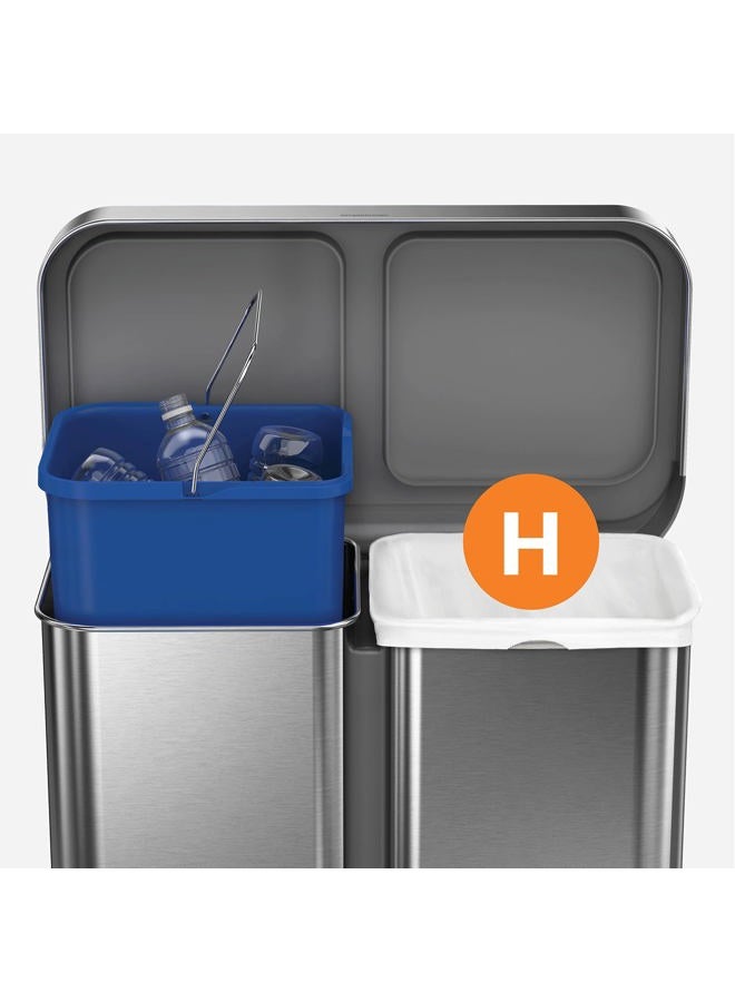 simplehuman Code H Custom Fit Drawstring Trash Bags in Dispenser Packs, 100 Count, 30-35 Liter / 8-9.2 Gallon, White - Image 4