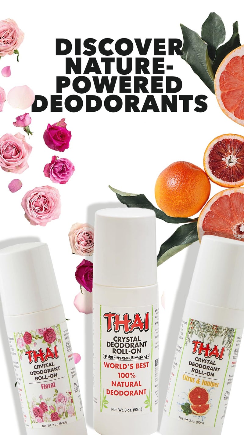 Thai Deodorant Stone Thai Crystal Mist Roll On Deodorant, 3 Oz - Image 3