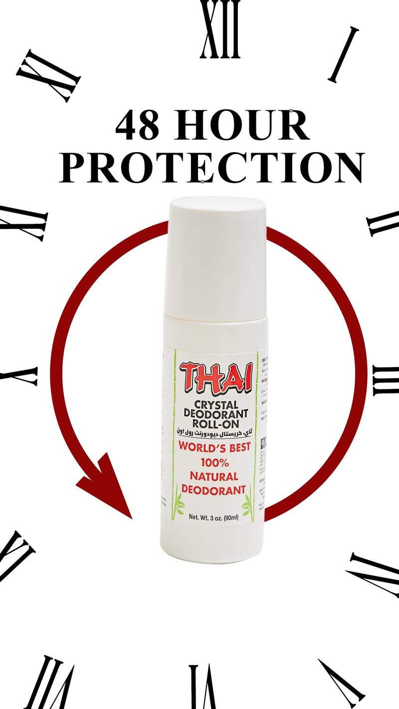 Thai Deodorant Stone Thai Crystal Mist Roll On Deodorant, 3 Oz - Image 4