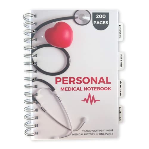 Portage Personal Medical Journal | Log Office Visits, Track Medical Expenses, Chronic Conditions and More | A4 Notepad 200 Pages for Keeping Track of Medical History - Image 1