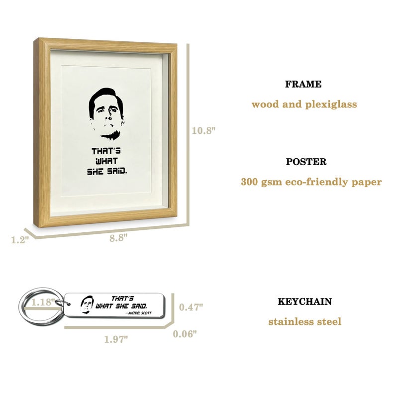 Time Roaming The Office Merchandise Motivational Photo Frame Inspirational Wall Art for The Office Decor The Office Quote Poster for Coworker  Friend or The Office TV Show Fans  Michael Scott Pet Phrase ( 8.8  X - Image 3