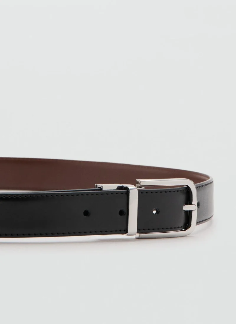 Mango Man Reversible Suit Leather Belt