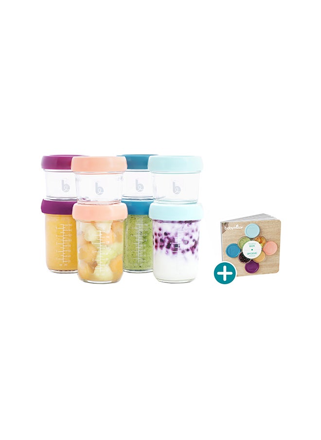babymoov Pack Of 8 Glass Baby Bowls Multiset, Airtight Food Storage Containers - 1440 Ml  - Image 1
