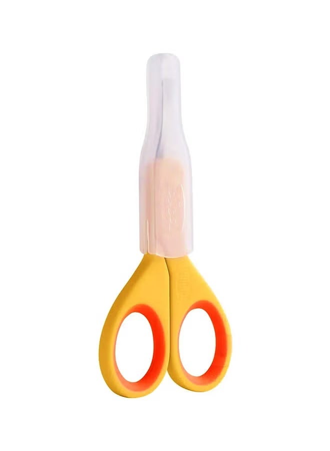 شيكو مقص أظافر للعناية بنظافة الأطفال من الستانلس ستيل مع غطاء لسلامة الأطفال برتقالى - Image 3