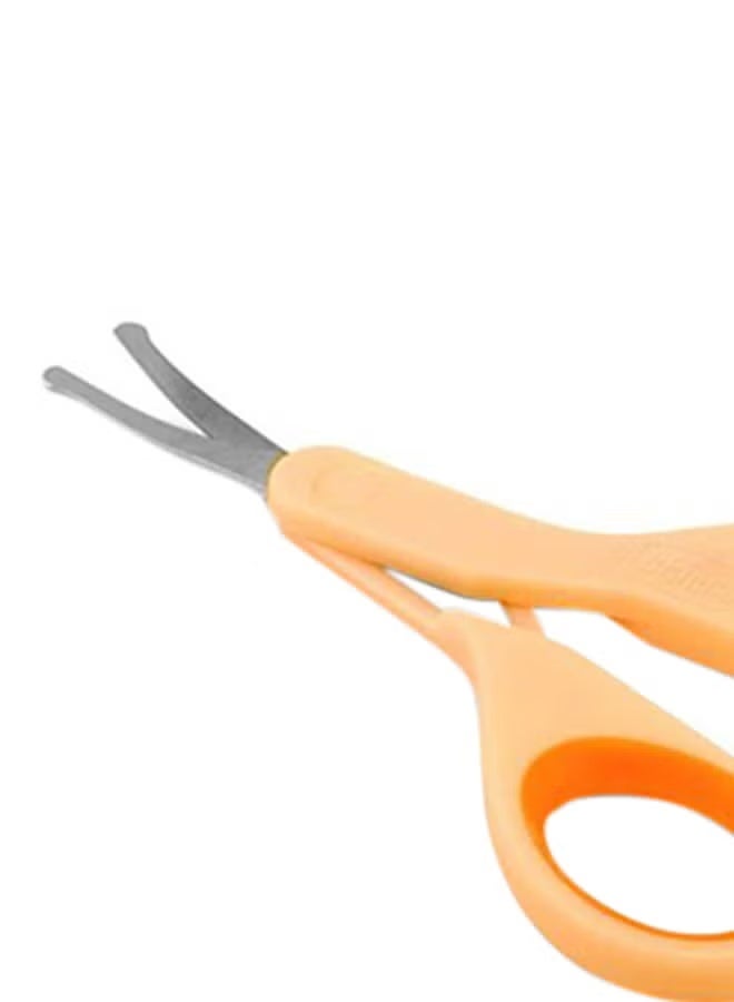 شيكو مقص أظافر للعناية بنظافة الأطفال من الستانلس ستيل مع غطاء لسلامة الأطفال برتقالى - Image 4