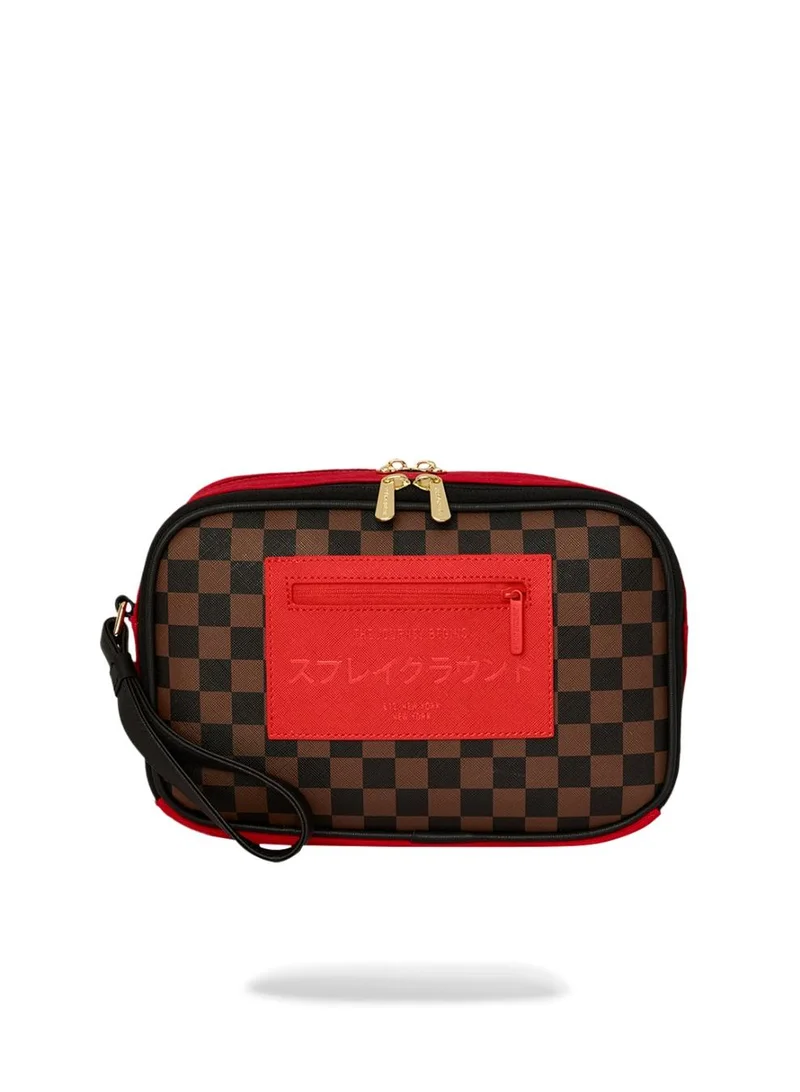 SPRAYGROUND RED REDEMPTION TOILETRY BRICK