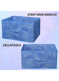 Kuber Industries Kuber Industries Laheriya Print Non Woven Fabric 5-Replacement Drawer Storage And Cloth Organizer Unit For Closet (Blue)-Kubmart15992, Clothing  - Image 5