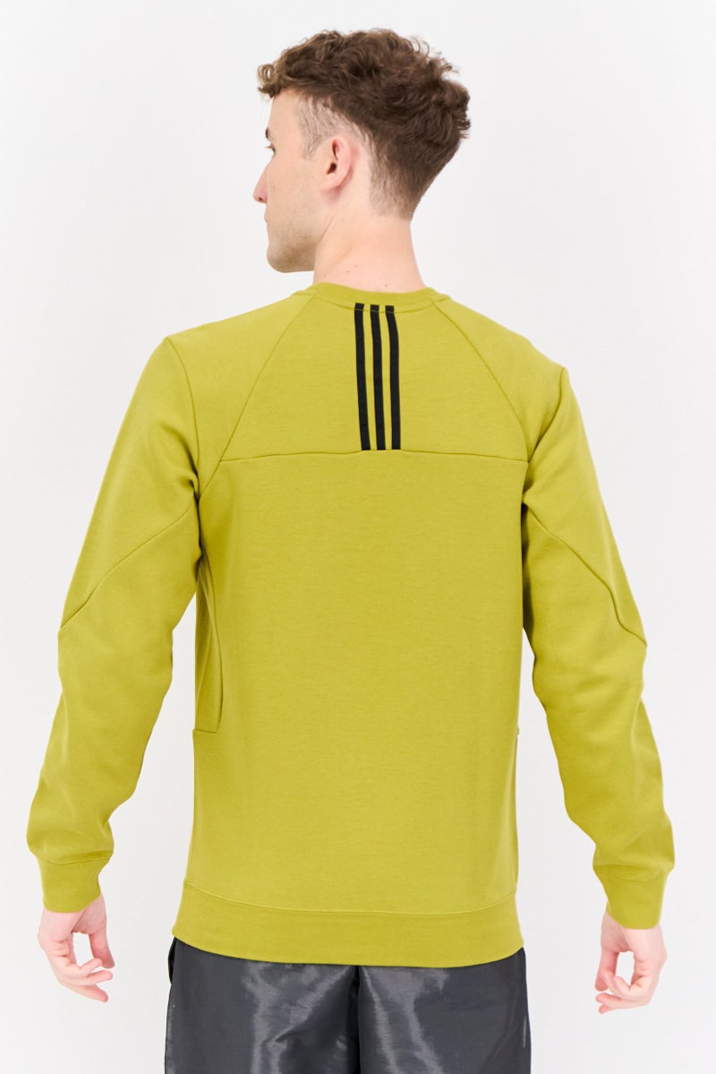 Adidas Men Sportswear Fit Long Sleeve Outdoor Sweatshirt, Olive - Image 4
