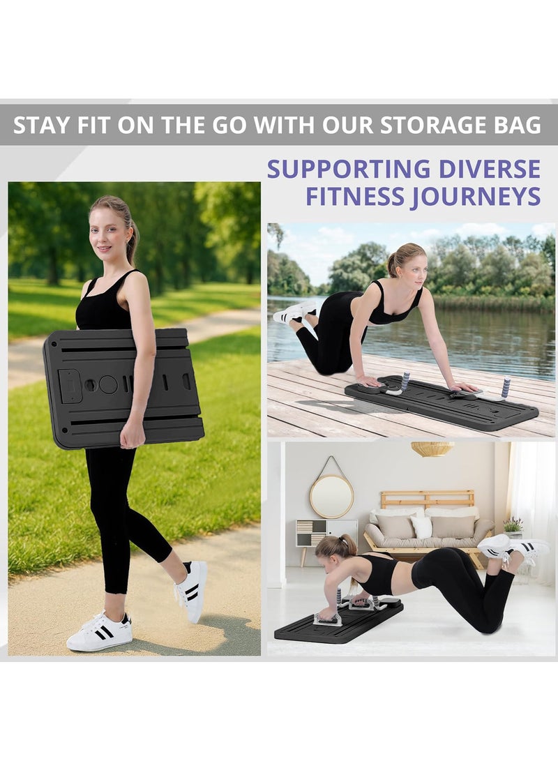 WAKYME Pilates Board Multifunctional Abdominal Board Ab Core Trainer Ab Trainer Machine Ab Board Exercise Board Abs Workout Equipment Core Workout Equipment (Black) - Image 5