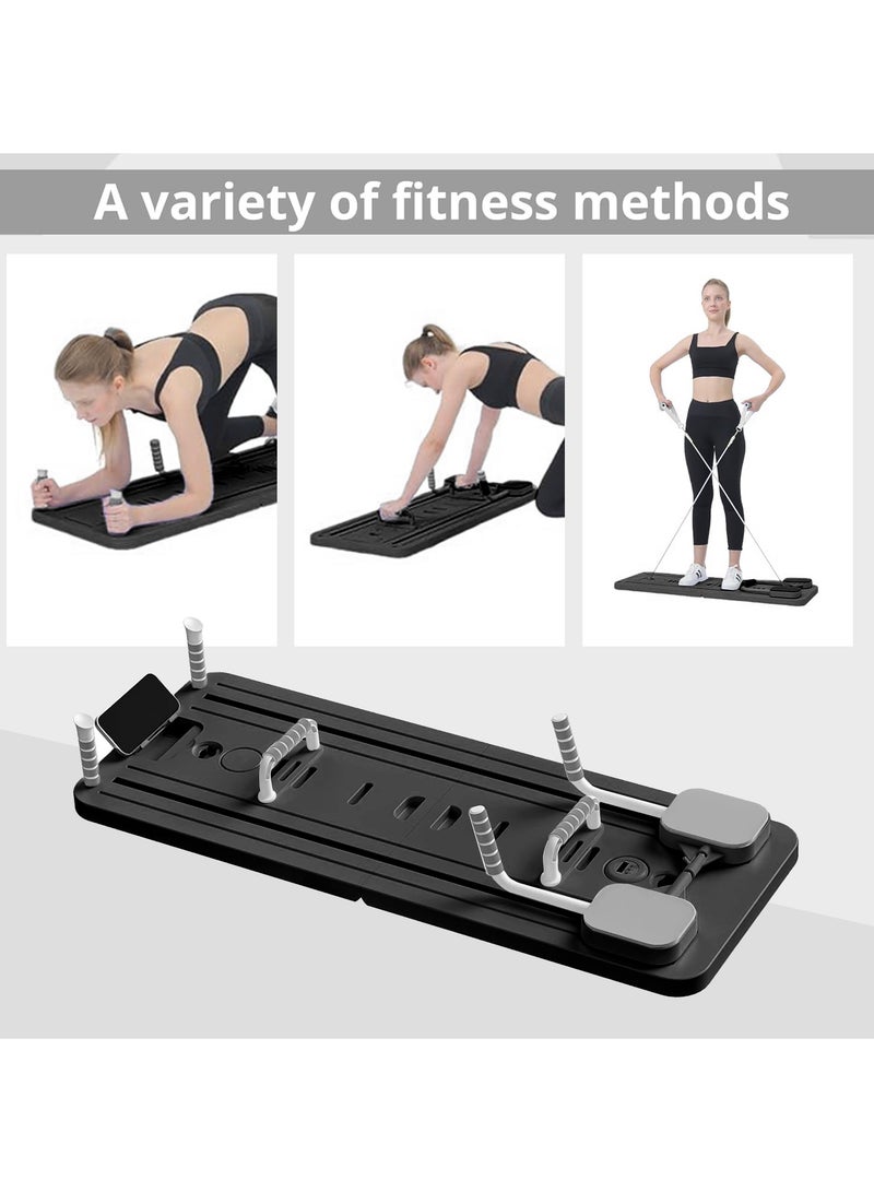 WAKYME Pilates Board Multifunctional Abdominal Board Ab Core Trainer Ab Trainer Machine Ab Board Exercise Board Abs Workout Equipment Core Workout Equipment (Black) - Image 2