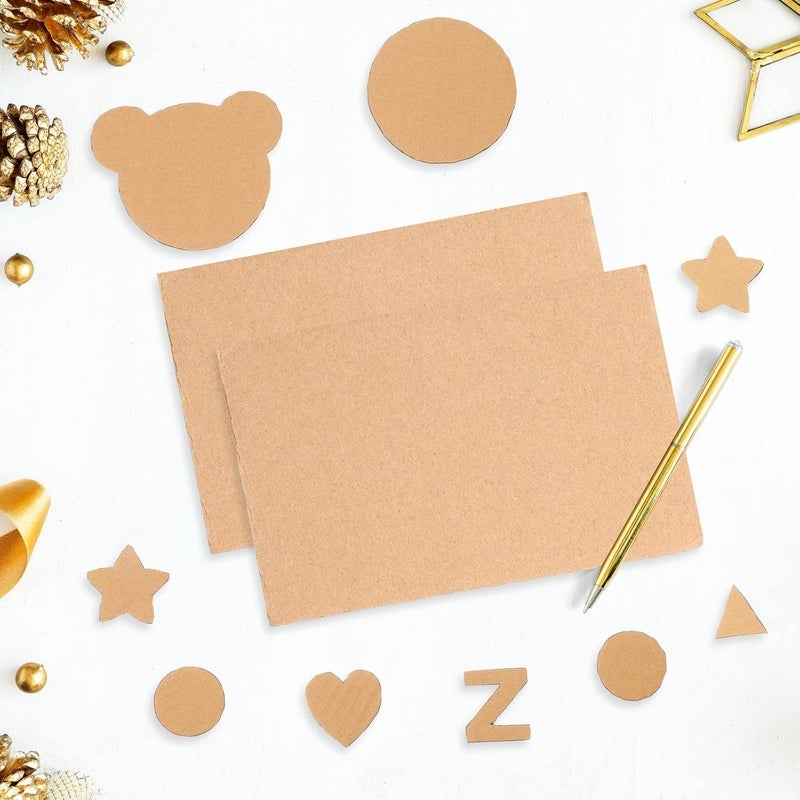Zonon 50 Pack Brown Corrugated Cardboard Sheets Flat Cardboard Sheets Cardboard Inserts Flat Cardboard Squares Separators for Art Projects DIY Crafts Supplies (9 x 12 Inch) - Image 5