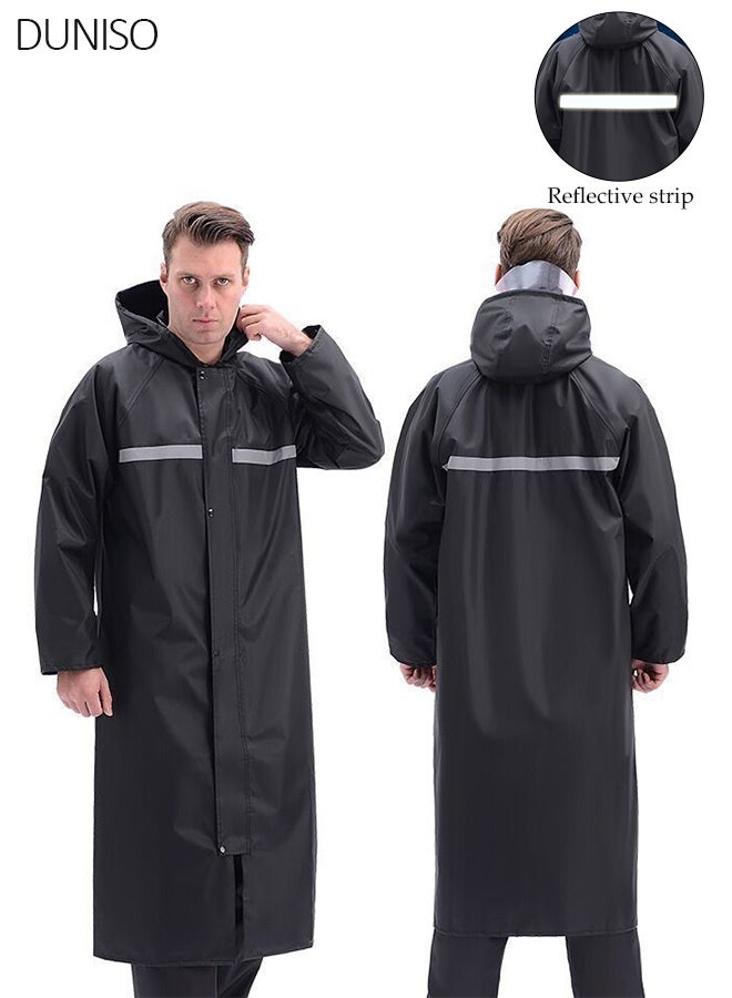 DUNISO Rain Suit Jacket Raincoat,  Portable Raincoat with Hood Reusable Rain Coats,Emergency Camping Survival Suit, Lightweight Jacket Rainwear for Men and Women Outdoor All-Sport Waterproof Breathable - Image 1