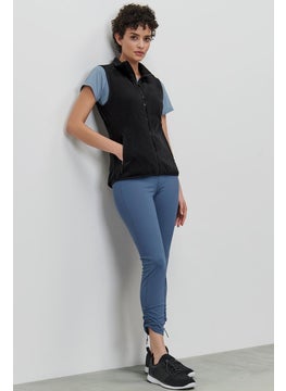 Tchibo Women Plain Fleece Vest, Black  - Image 1