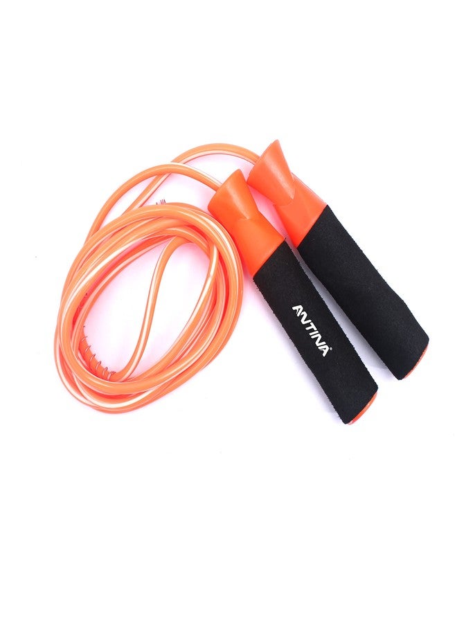 Antina Ball Bearing-Orange-Black Jump Rope Workout-Professional Skipping Rope Silicone Comfortable Grips, Heavy Jump Ropes Adults Fitness Women Men, Cardio Boxing Endurance Training Exercise - Image 3