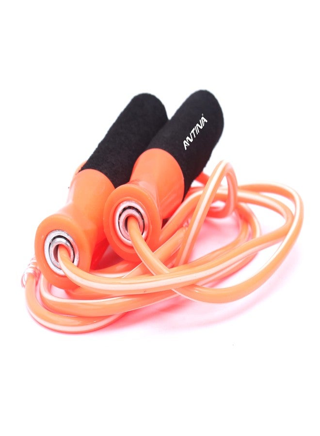 Antina Ball Bearing-Orange-Black Jump Rope Workout-Professional Skipping Rope Silicone Comfortable Grips, Heavy Jump Ropes Adults Fitness Women Men, Cardio Boxing Endurance Training Exercise - Image 4