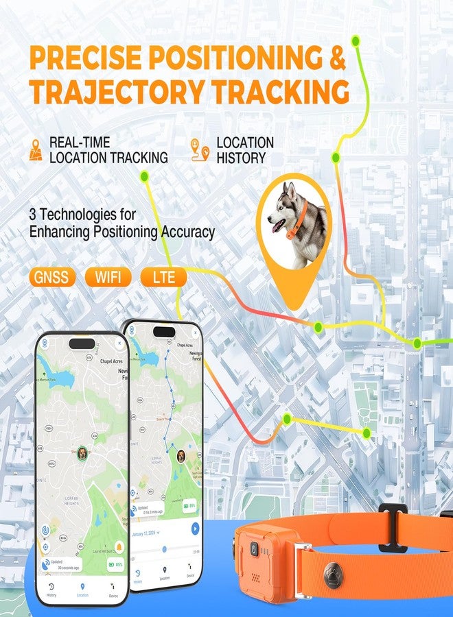 نظام سياج لاسلكي للكلاب من PcEoTllar، مزود بنظام تحديد المواقع العالمي (GPS) وطوق للكلاب مع تطبيق مجاني، وأسوار غير منتظمة قابلة للتخصيص، وجهاز تتبع للكلاب في الوقت الفعلي، ومراقبة النشاط الصحي، مناسب للكلاب الصغيرة والمتوسطة والكبيرة. - Image 3