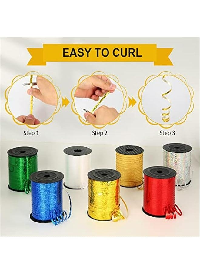 Generic - 500 Yard Metallic Rainbow Curling Ribbon for Gift Wrapping, Balloon Decorations, Weddings, Birthdays, and - Image 1