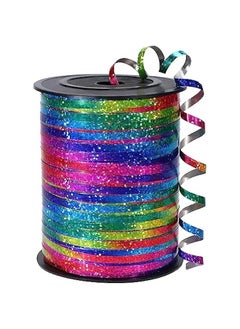 500 Yard Metallic Rainbow Curling Ribbon for Gift Wrapping, Balloon Decorations, Weddings, Birthdays, and