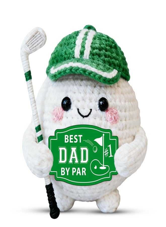 CYKARA Dad Gifts for Fathers Day - Best Dad by Par, Funny Father's Day Birthday Christmas Handmade Crochet Golf Ball Accessories Gift for Dad New Daddy Father Men Golfers Daddy Papa from Daughter Son Wife - Image 1