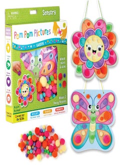 Creativity for Kids Creativity for Kids Pom Pom Pictures: Garden - Butterfly and Flower - Toddler Crafts, Sensory Toys Age 3-4+, Small  - Image 4