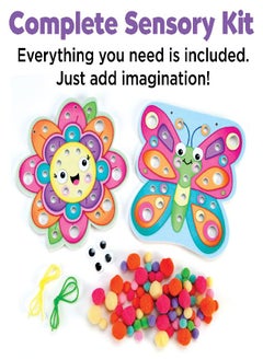 Creativity for Kids Creativity for Kids Pom Pom Pictures: Garden - Butterfly and Flower - Toddler Crafts, Sensory Toys Age 3-4+, Small  - Image 2
