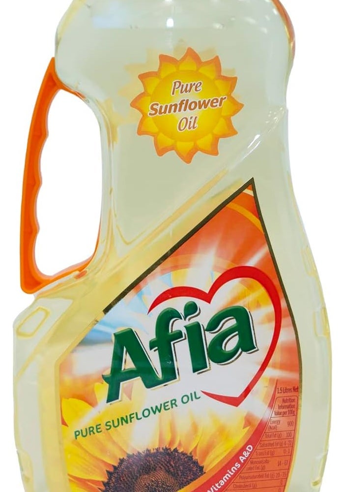 Afia زيت عباد الشمس النقي من أفيا - 2 × 1.5 لتر - Image 2
