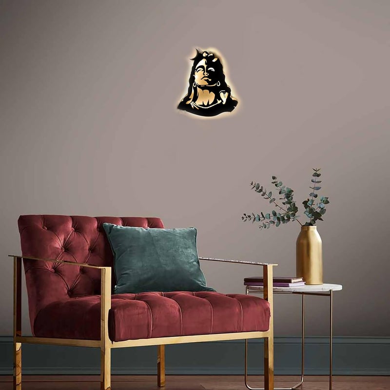 Decorcreed ديكوركريد كيا بات هاي مصابيح خشبية للإله شيفا لجدران غرفة المعيشة مصابيح جدارية حديثة لجدران غرفة المعيشة مصابيح معلقة لتزيين المنزل مصابيح جدارية لتزيين المنزل - Image 4