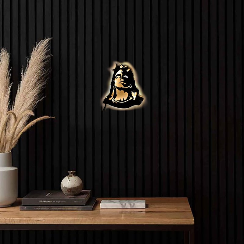 Decorcreed ديكوركريد كيا بات هاي مصابيح خشبية للإله شيفا لجدران غرفة المعيشة مصابيح جدارية حديثة لجدران غرفة المعيشة مصابيح معلقة لتزيين المنزل مصابيح جدارية لتزيين المنزل - Image 3