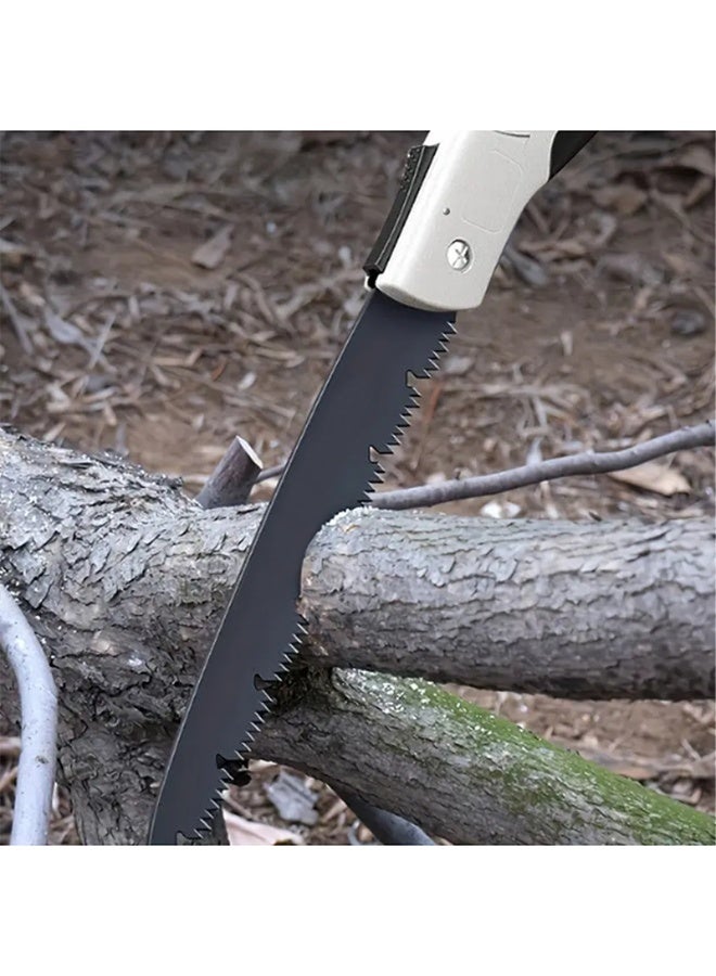 Folding Pruning Saw Steel Folding Manual Cutting Tool with Anti-Slip Durable Handle for Outdoor Use 25cm - Image 1