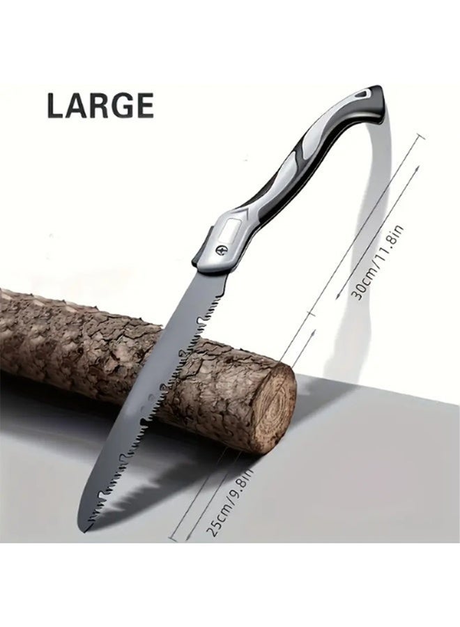 Folding Pruning Saw Steel Folding Manual Cutting Tool with Anti-Slip Durable Handle for Outdoor Use 25cm - Image 2