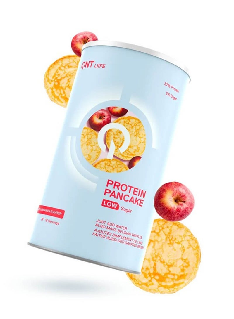 QNT Life, Protein Pancake Low Sugar, Apple Cinnamon, 16 Servings, 500g - Image 1