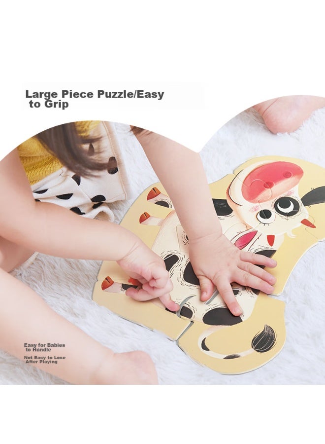 Toi Children's Puzzle Toy, Early Education For Toddlers, Large Paper Puzzle, Boys' Toy, Girls' Birthday Gift, For 2-3 Year Old Babies, Shapes And Construction Vehicles - Image 2