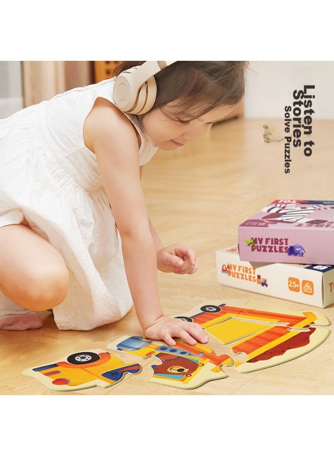 Toi Children's Puzzle Toy, Early Education For Toddlers, Large Paper Puzzle, Boys' Toy, Girls' Birthday Gift, For 2-3 Year Old Babies, Shapes And Construction Vehicles - Image 4
