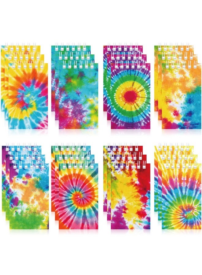 Nezyo 24 Pcs Mini Tie Dye Notebooks Pastel Art Party Small Notepads Tie Dye Spiral Pocket Notebook Party Hippie Mini Notepad For Kids Teacher Classroom Supplies Birthday Party Favors 2.36 X 3.94 Inch  - Image 2