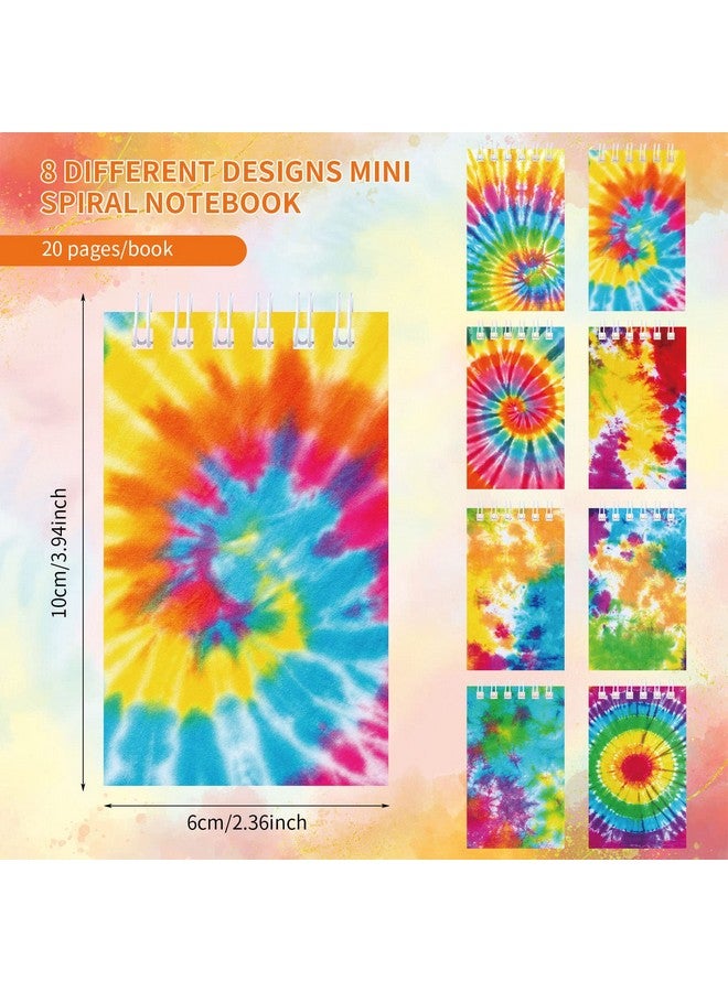 Nezyo 24 Pcs Mini Tie Dye Notebooks Pastel Art Party Small Notepads Tie Dye Spiral Pocket Notebook Party Hippie Mini Notepad For Kids Teacher Classroom Supplies Birthday Party Favors 2.36 X 3.94 Inch  - Image 3