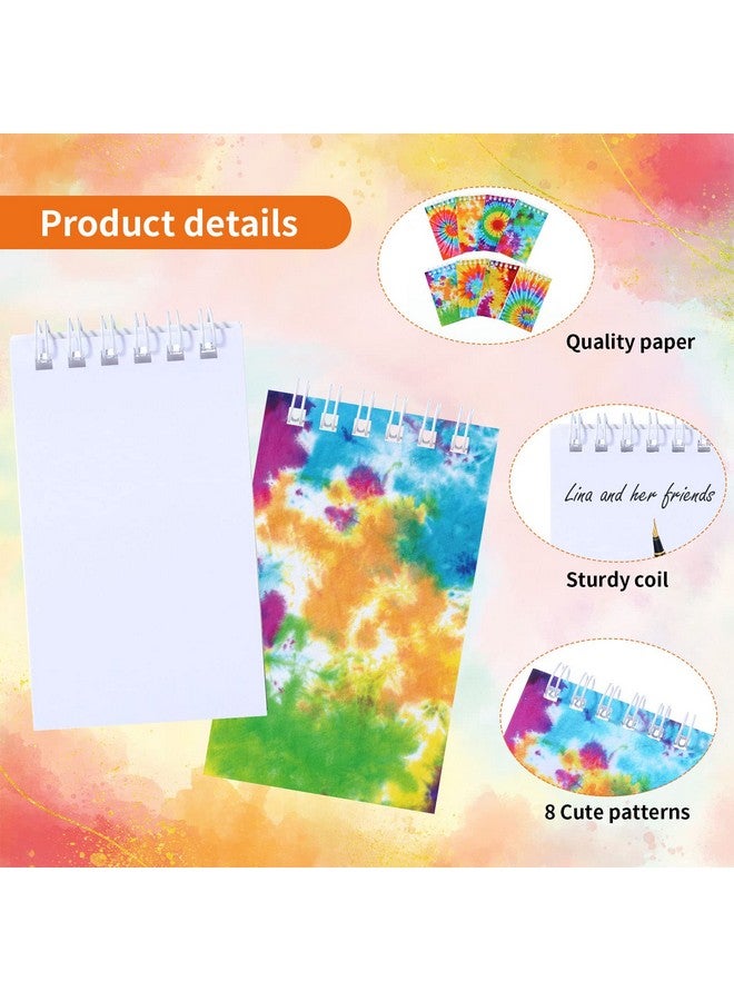 Nezyo 24 Pcs Mini Tie Dye Notebooks Pastel Art Party Small Notepads Tie Dye Spiral Pocket Notebook Party Hippie Mini Notepad For Kids Teacher Classroom Supplies Birthday Party Favors 2.36 X 3.94 Inch  - Image 4