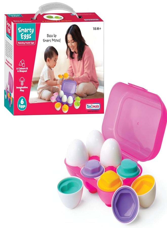 Toymate Smarty Eggs Matching Puzzle Egg Sorter Set for Toddlers 18M+ | Shape & Color Matching Learning Toy | Montessori Educational Gift for Boys & Girls | Fine Motor Skills Toy - Image 1
