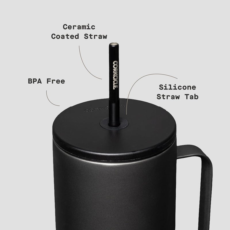 CORKCICLE Cold Cup XL w/Straw 887ml Ceramic Slate - Image 3