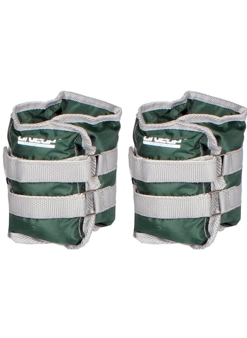 ليف أب أوزان للكاحل والساق والذراع والمعصم مع حزام قابل للتعديل للجري والجمباز والتمارين الرياضية والعلاج الطبيعي - أوزان القطعة 2 كجم (عبوة من قطعتين) - Image 1