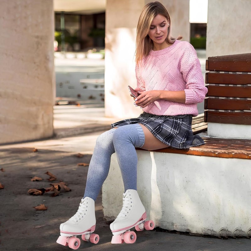 XUDREZ Classic High-top Light-Up Roller Skates for Adults - Unisex Outdoor Skating - Image 3