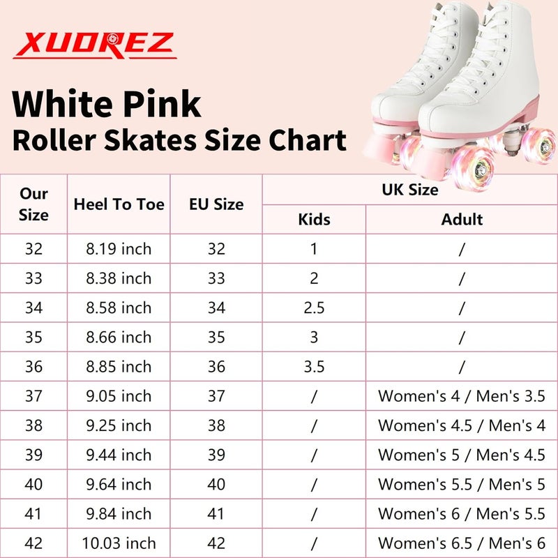 XUDREZ Classic High-top Light-Up Roller Skates for Adults - Unisex Outdoor Skating - Image 2