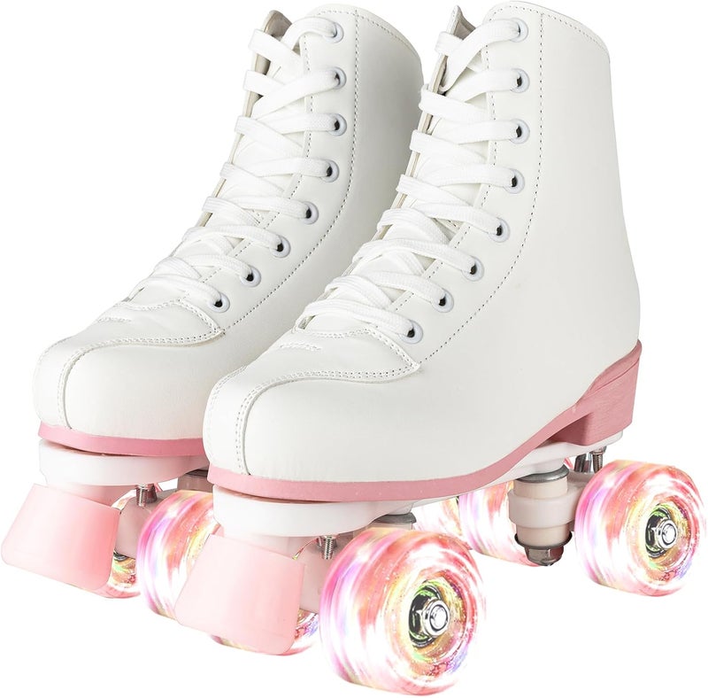 XUDREZ Classic High-top Light-Up Roller Skates for Adults - Unisex Outdoor Skating - Image 1