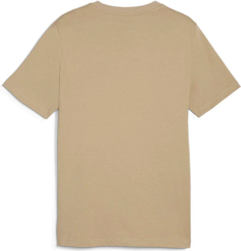 PUMA Men's Prairie Tan Classics Small Logo Tee Light Brown Men's T-Shirt